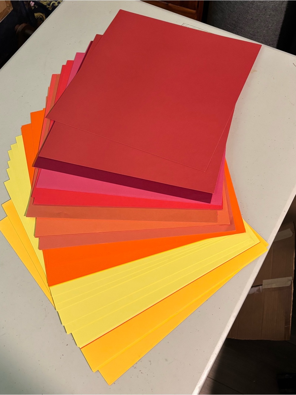 Assorted Bright Colored Cardstock Pack - Yellow, Orange, Red, Pink 40+5 free